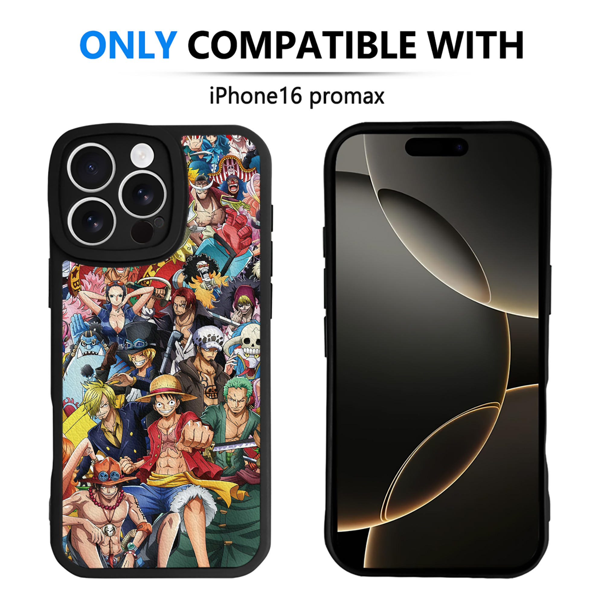 （画像用） ワンピース ONE PIECE 【iPhone 16シリーズ対応】シリコンスマホケース（レザー調） 材質：シリコン